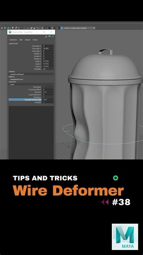 TGH Learnings on Instagram: "MayaTips 38: Revolutionize Your 3D Workflow with Maya’s Wire Deformer! 👨‍💻 Harness the power of Autodesk Maya’s Wire Deformer to bend, twist, and reshape your models along custom curves for organic, dynamic results. Elevate your 3D modeling with precision control and creative freedom! #MayaTips #WireDeformer #AutodeskMaya #3DModeling #Maya2025 #Maya3D #CGI #DigitalArt #3DArt"