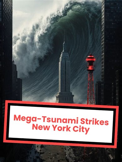 This is how New York ends. 🌊🗽 #disasterlab #tsunami #nyc #simulation #scary #whatif #fyp