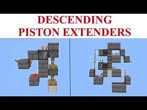 [1 Block Wide] Descending Double And Triple Piston Extender For Minecraft Bedrock