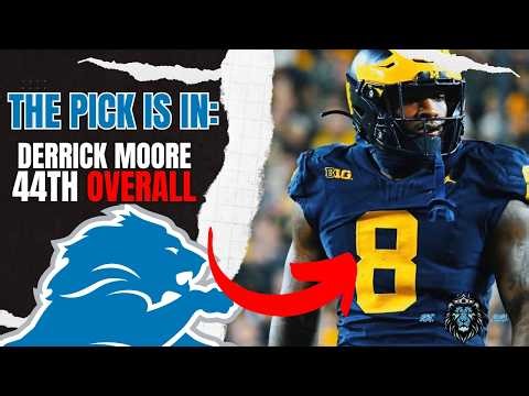 THE PICK IS IN: The Detroit Lions FINALLY Select DE Derrick Moore 44th OVERALL!