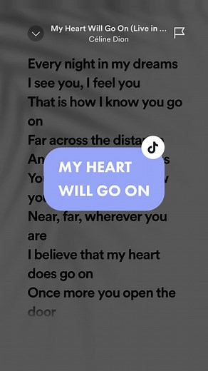 Celine Dion My Heart Will Go On Lyrics