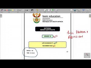 LIFE SCIENCE GRADE 12 NOV 2022 P1 REVISION MEMO
