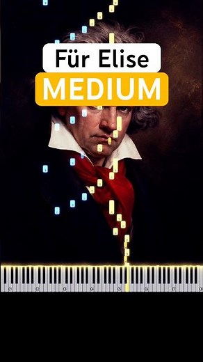 Für Elise - MEDIUM Piano Tutorial | Beethoven #FürElise #PianoTutorial #Beethoven