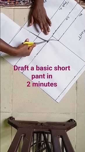 How to Draft a Basic Short Pant Pattern in Under 10 Minutes! patterndraft #beginnertips #partterns