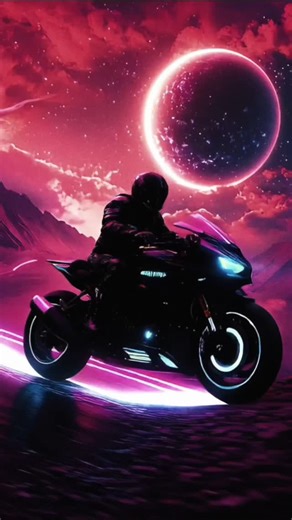 CYBER RIDER | Cyber Rider riding on purple planet | Instagram