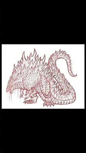 Drawing the KING of ALL MONSTERS 🔥 #shorts