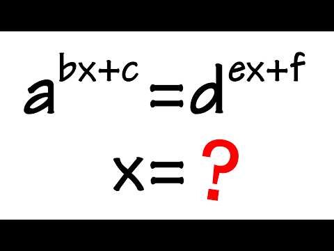 Exponential equation formula! (w/ different bases)