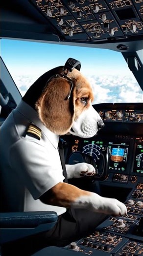 This Beagle Is Flying the Plane! ✈️🐶