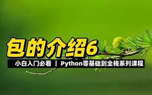 包的介绍6 - 《python零基础到全栈系列》_哔哩哔哩_bilibili
