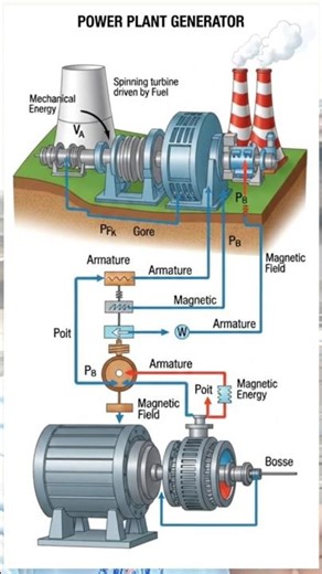 Generator Bijli Kaise Banata Hai⚡Power Plant Working in Hindi