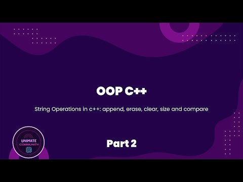 String operations in C++ part 2: substr, find, insert And replace |Unimate oop,c++