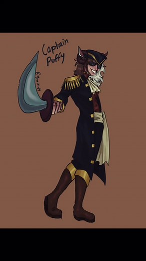 Drawing DSMP Characters - Captain Puffy Fan Art