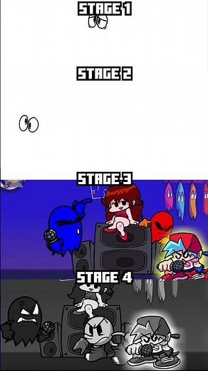 [FNF] PacMan Ghost Fail All Stages