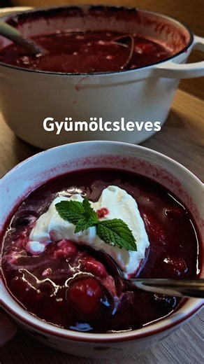 Hideg gyümölcsleves/reklám/ Egész nyáron, minden nap tudnám enni!🍓🫐🍒 Recept a leírásban!
