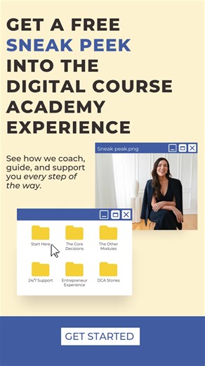 I’m opening the doors (just a crack 😉) so you can step inside The Digital Course Academy Experience and try it on for size. This is more than a teaser. It’s so much of the real thing. You’ll get: ✔️ A full module from the paid program ✔️ A real Q&A replay, raw, unedited, and honest ✔️ A first look at Porter, your AI guide trained on my full course creation framework ✔️ An inside view of our private support community where real-time feedback happens You know what’s not helpful? ❌Vague promises a