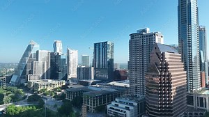 Aerial view of Austin: A vibrant and diverse city in Texas known for its live music scene, outdoor activities, and eclectic culture..