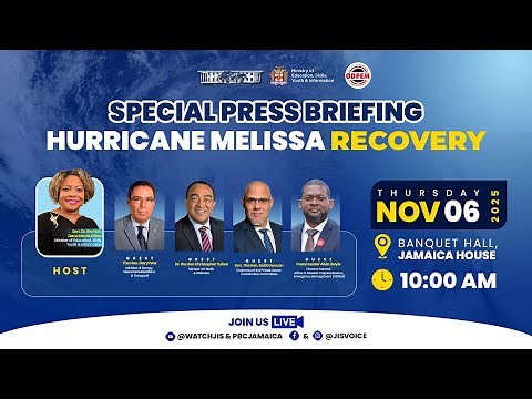 JISTV | Special Press Briefing | Hurricane Melissa Recovery | Live from OPM November 6, 2025