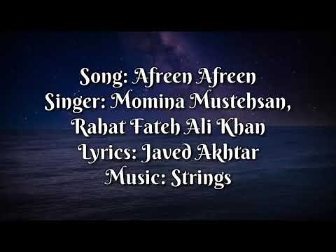 Afreen Afreen Lyrics | Rahat Fateh Ali Khan & Momina Mustehsan | with Sargam