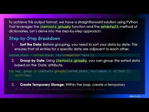 How to Group Dates into a List Based on Value in Python