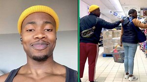 “I’ve never laughed so hard”: Feather duster man tickles shoppers