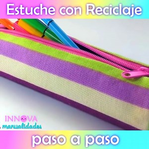 468K views · 14K reactions | Cómo hacer un estuche reciclando un tubo de cartón. Manualidades con reciclaje. | Innova Manualidades | Facebook