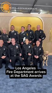 The Los Angeles Fire Department has arrived at the #SAGAwards ❤️ | CBS Mornings