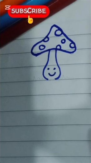 🍄 Easy Mushroom Drawing Tutorial | Cute Mushroom Art for Beginners #shorts#viral #trending