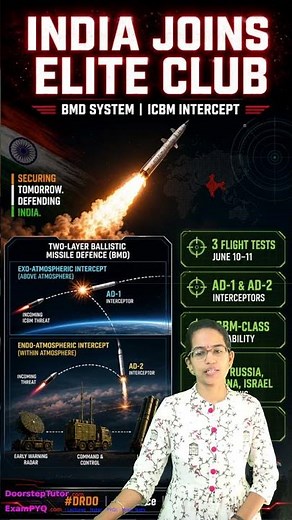 DRDO BMD System: India's Ballistic Missile Defence & ICBM Interceptors 🚀 #Defence #UPSC