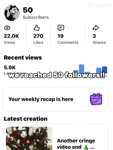 My goal thanks you guys are journey to 50✅ next 100￼