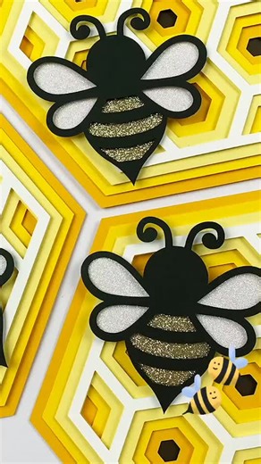 Adorable Bee and Honeycomb Craft: SVG Template Available!