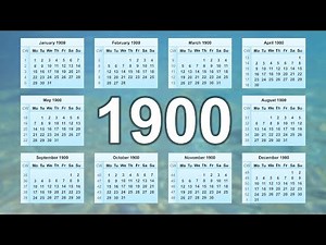 1900 Calendar