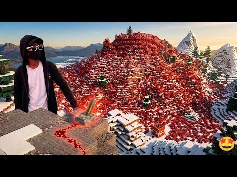 I Placed 1,000,000 TNT on a MOUNTAIN! 🤯