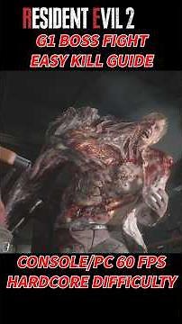 RE2 Remake G1 Boss Fight Easy Kill Guide #residentevil #re2remake #bossfight #guide