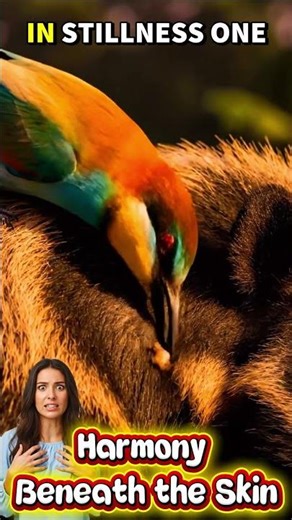 Blue-bearded Bee-eater Frees a Hidden Larva from a Lesser Anteater.#shorts #asmr #nature