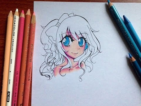 Tutorial: How to color Manga Skin and Eyes with Colored Pencils