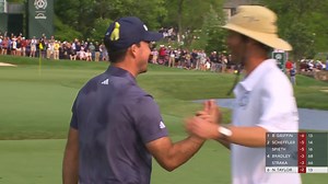 Nick Taylor holes out for electric eagle at the Memorial