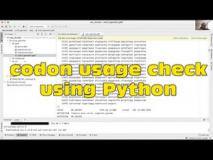 Genbank, Biopython and codon usage check.