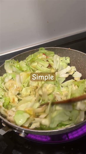 Cabbage garlic salt and pepper #simple #sauted #simplerecipe