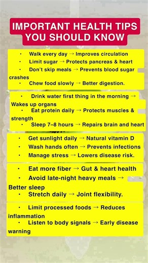 Important Health Tips Most People Ignore (But Shouldn’t) #healthawareness #wellnessday #wellnessweek