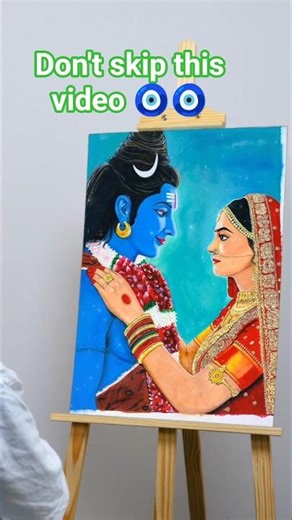 Shiv Parvati Drawing 🥰😍 #shorts #art #mahadev #parvati #shiv