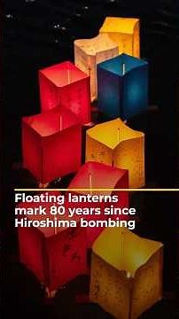 Floating lanterns for peace on 80th anniversary of Hiroshima bombing | AJ #shorts