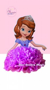 👑 Centro de mesa de princesa hecho con papel seda 💜DIY Princess centerpiece with tissue paper ✨Ideal para decorar tu fiesta temática favorita💜 Add a magical touch to your themed party #centrosdemesa #princesasofia #fiestainfantil #manualidades #happybirthday #reelsvideo #decoeventosmagic | Deco Eventos Magic