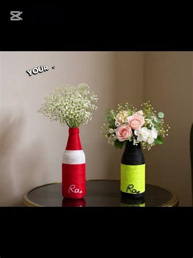 Styling Yarn Bottle Vases