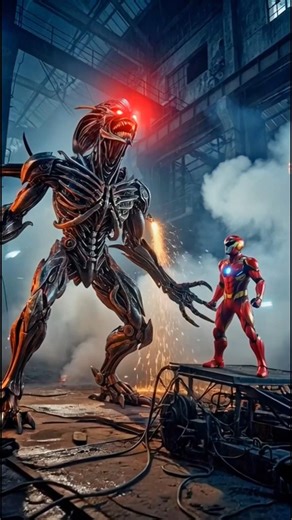 " Ironman vs Alien Robot " 😱| Ironman suit Gifts 🎁 #trending #shorts #ai