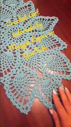 Crochet Pineapple Doily Crochet Art tutorials by Maggie Lopes on YouTube