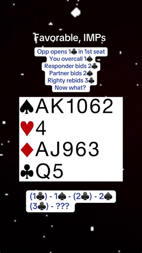 What’s your plan in this competitive auction? #bridge #happybridging #bidding #problem #puzzle