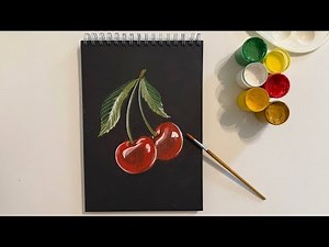 Easy Way to Draw Realistic Cherries (Step by Step)