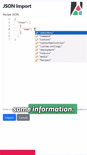 IntelliSense for recipes