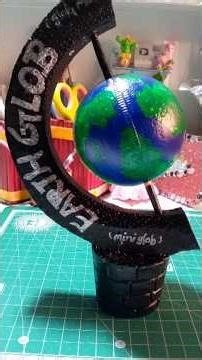 let's make a glob🌏 #arts#crafts#shorts#diy#earth glob#school project glob