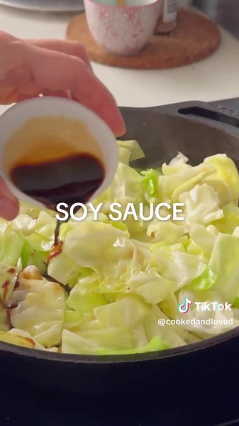 Japanese Sautéed Cabbage with Soy, Mirin & Garlic - sweet, salty, and packed with umami – everything you want in a 10-minute side dish. ¼ large white cabbage, shredded (about 5–6 cups) 1.5 tablespoons olive oil or neutral oil of choice 2 garlic cloves, finely chopped 1 tablespoon soy sauce 1 tablespoon mirin, or 1 tablespoon water 2 teaspoons honey 1 teaspoon sesame oil Optional: chili crisp oil, chopped chives, or green onions 👉Find a clickable recipe link in my profile. 👉OR Google “cooked an